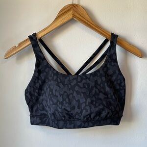 lululemon Energy Bra Black Camo Size 10